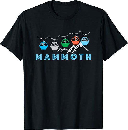 Mammoth Ski Mountain Gondola - Mammoth T-Shirt - T-Shirt | Black