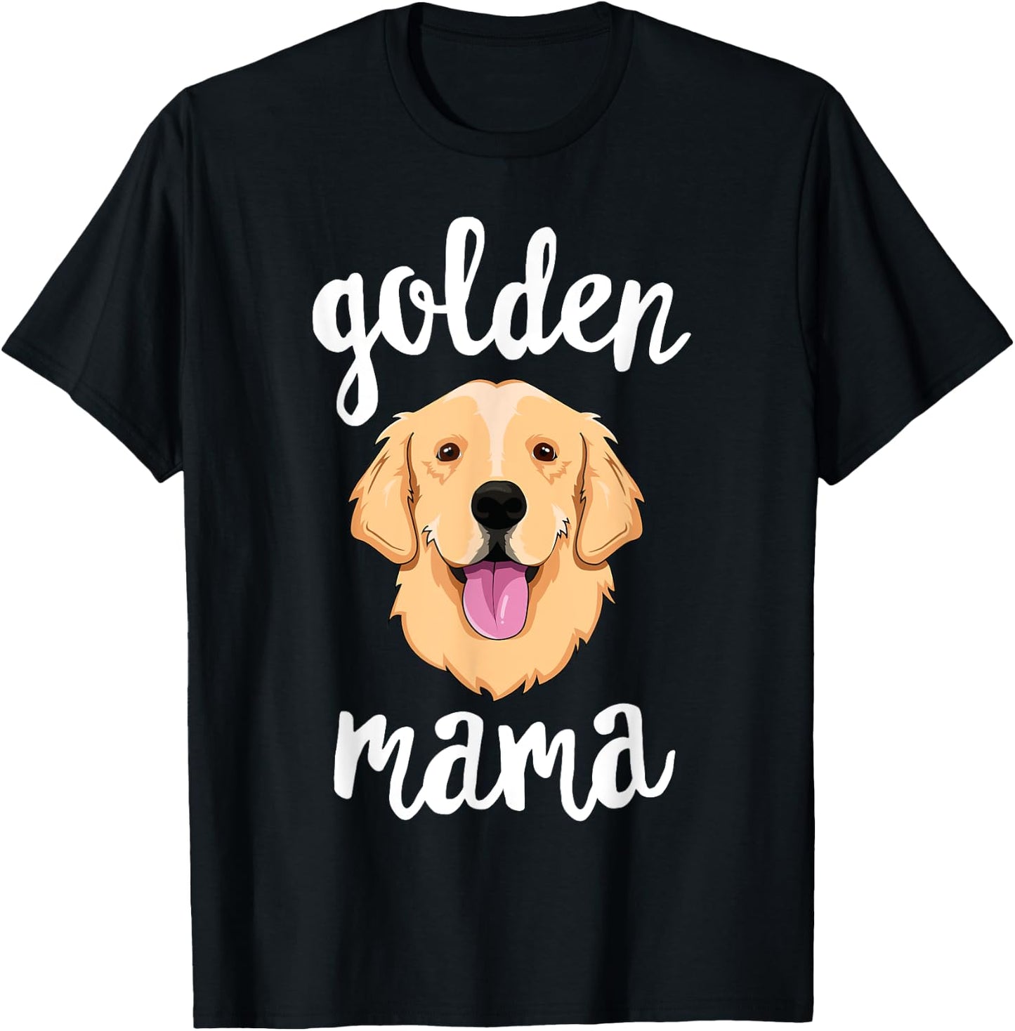 Golden Retriever Mama Mother Dog Pet Gift T-Shirt - T-Shirt | Black