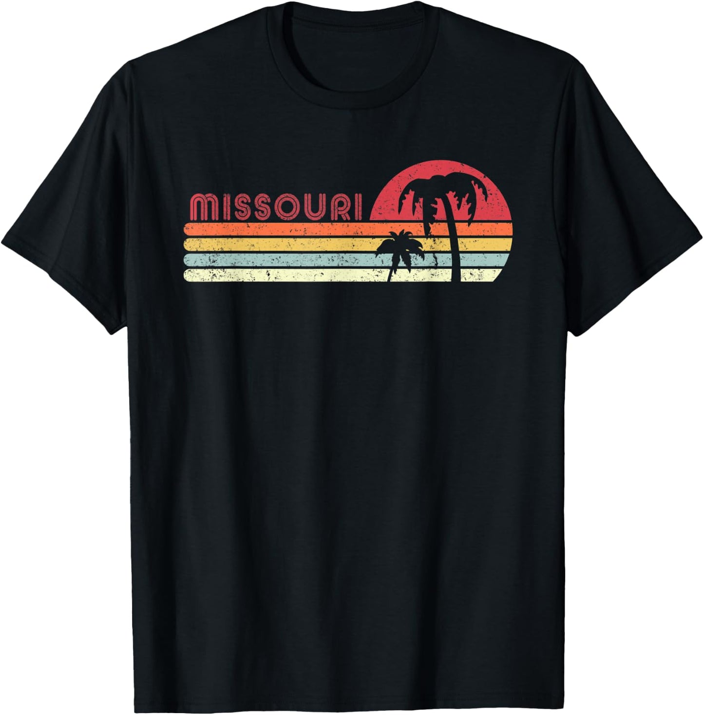 Missouri Shirt. Retro Style MO, USA T-Shirt - T-Shirt | Black