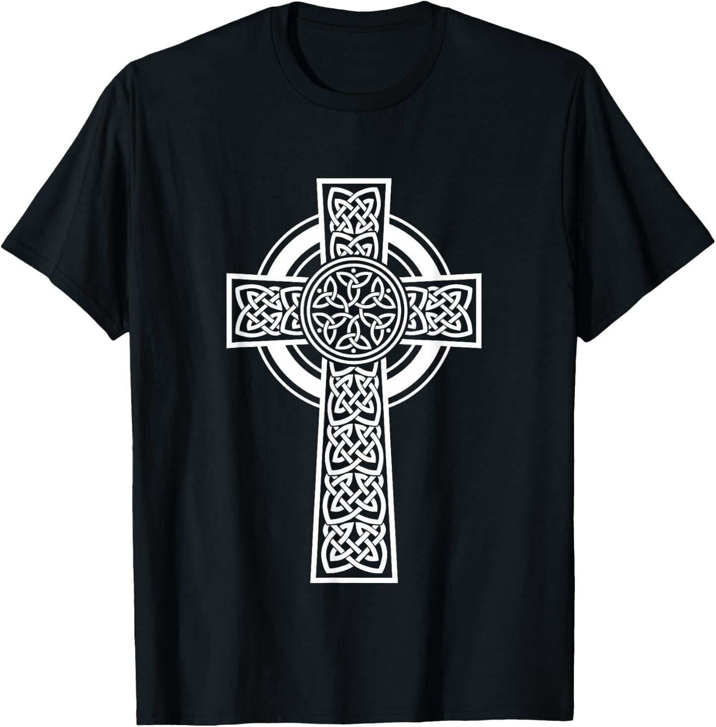 Irish Celtic Knotwork Cross T-Shirt - T-Shirt | Black