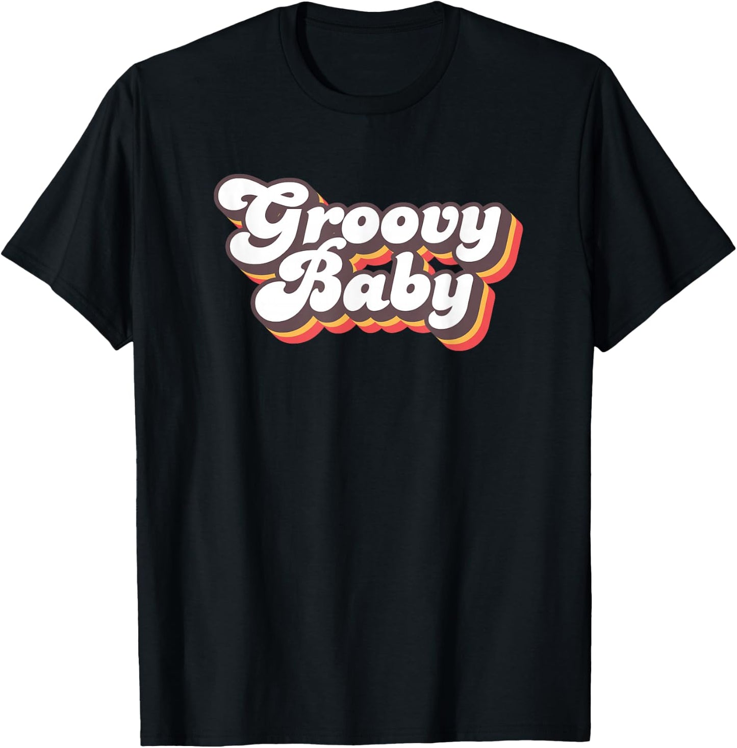 Retro Seventies Style Groovy Baby 70s Fancy Dress T-Shirt - T-Shirt | Black