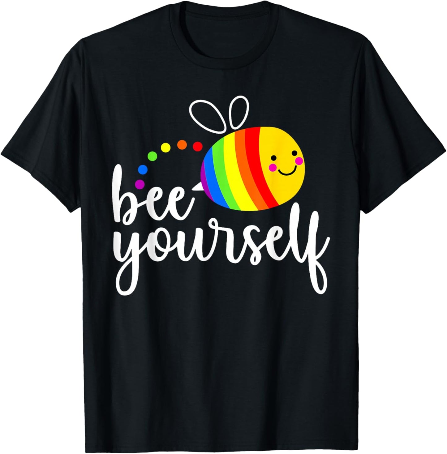 Cute Bee Yourself Pride LGBTQ Funny Beekeeper Beekeeping T-Shirt - T-Shirt | Black