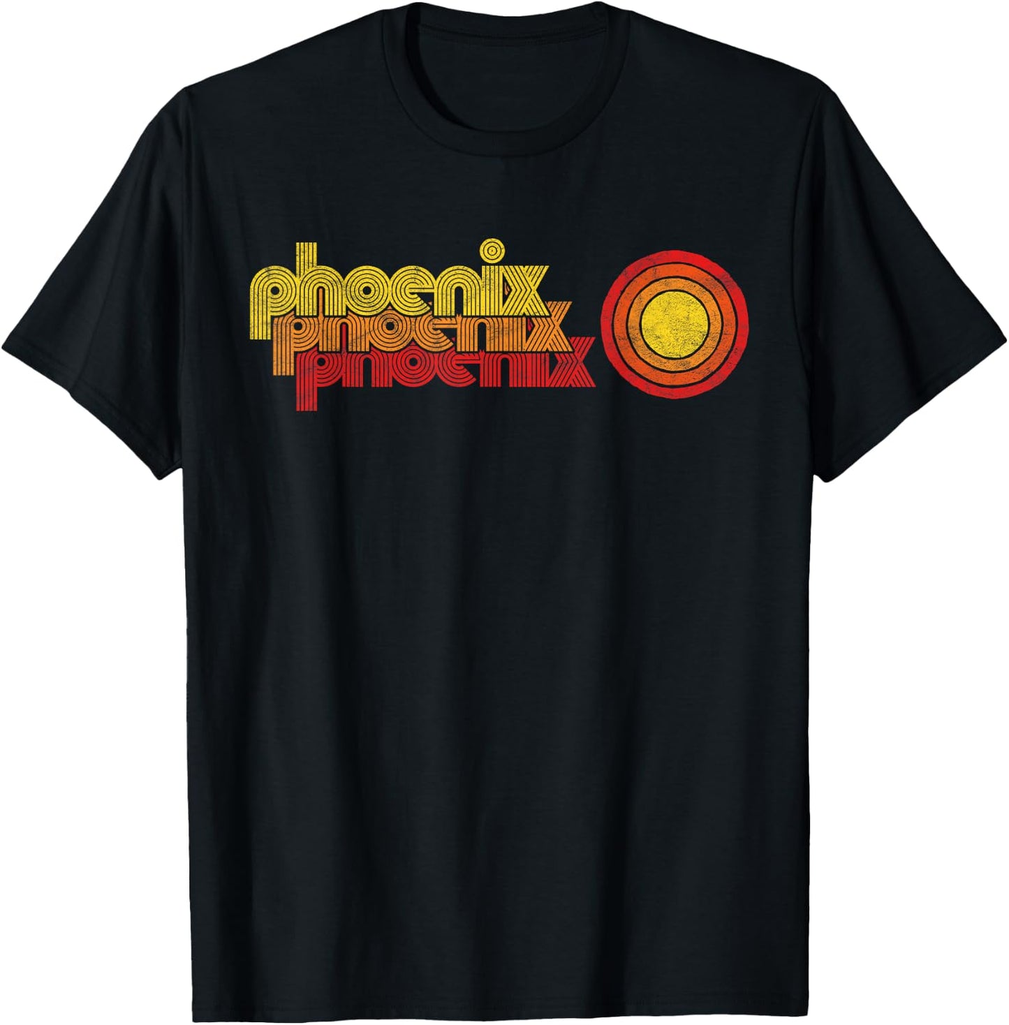 Retro Phoenix Arizona 80's Style Sun T-Shirt - T-Shirt | Black
