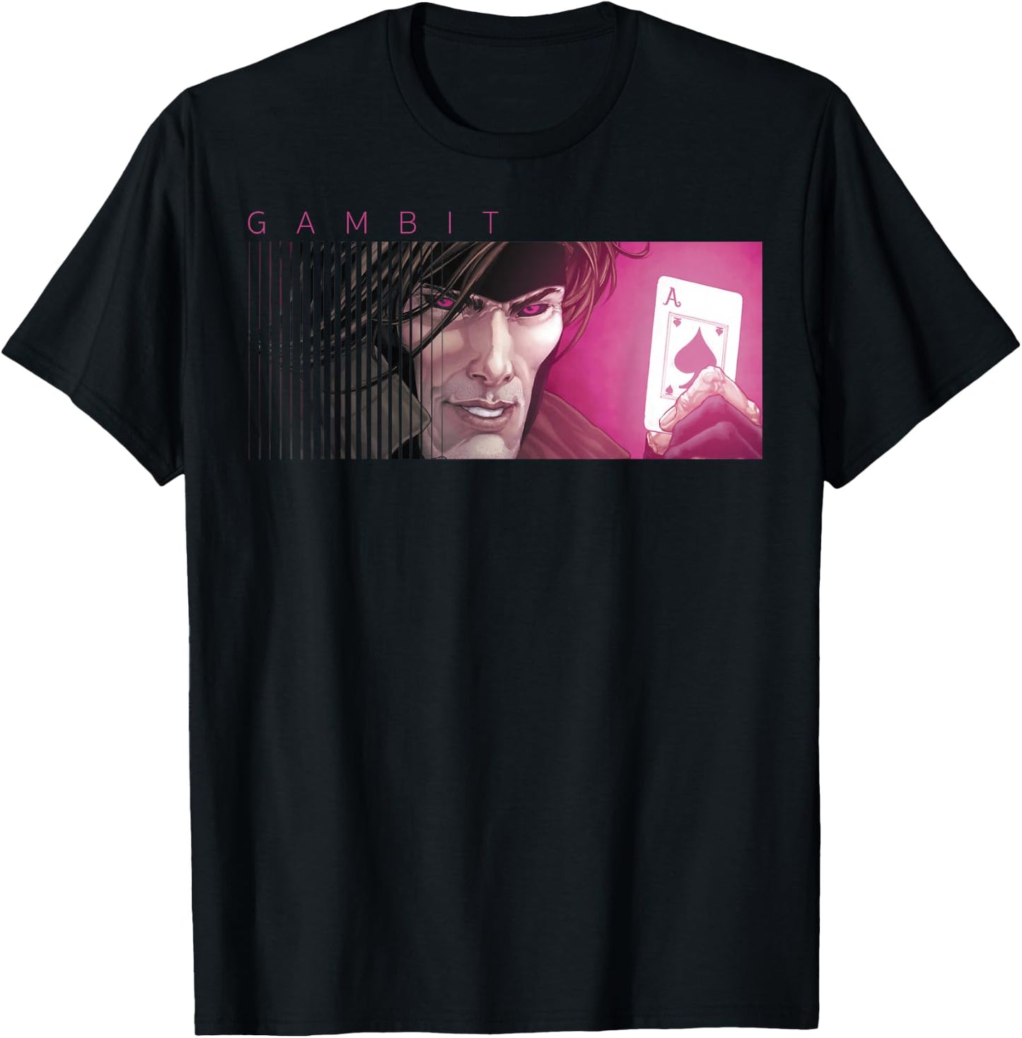 Marvel X-Men Gambit Ace of Spades Graphic T-Shirt - T-Shirt | Black