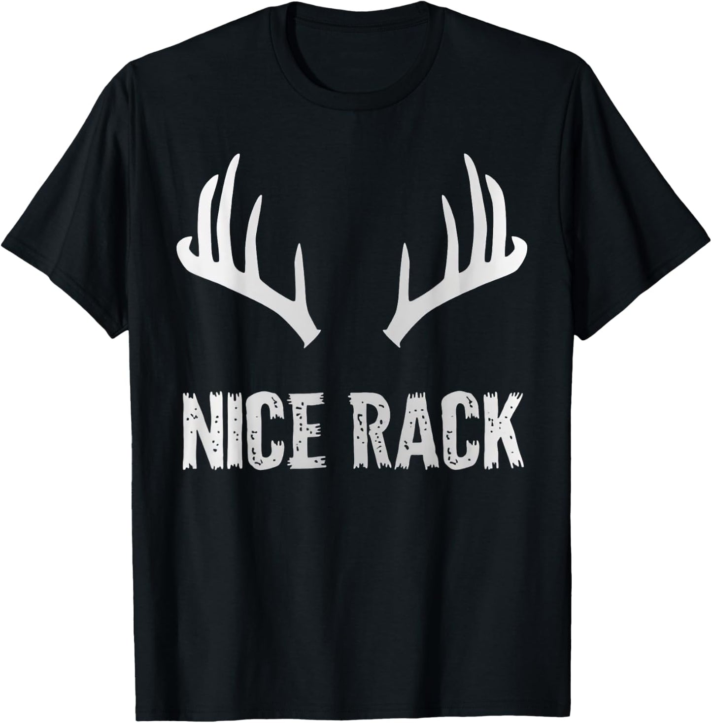 Nice Rack Deer Hunting Big Buck T-Shirt - T-Shirt | Black