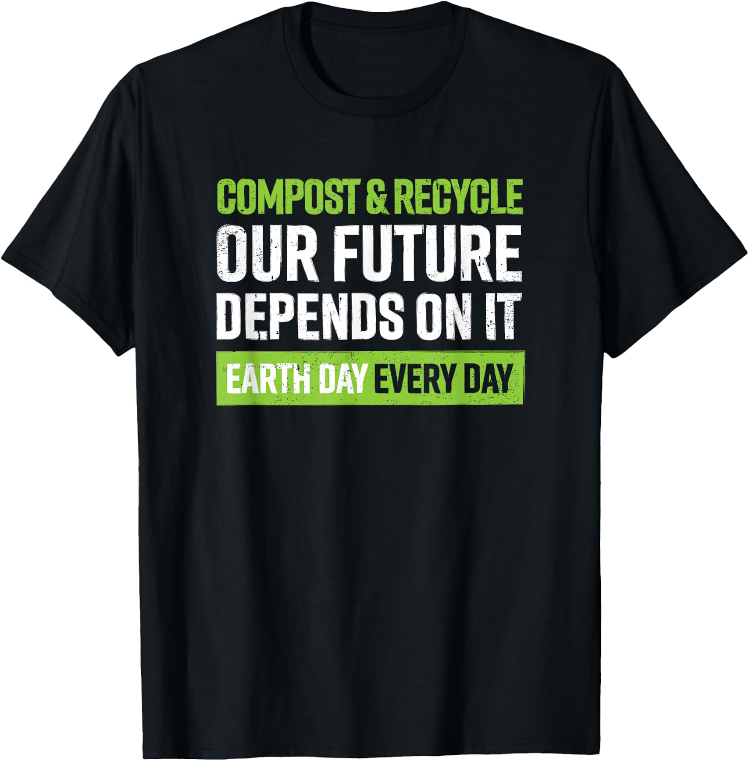 Earth Day Shirt Compost Recycle Save The Earth Shirt T-Shirt - T-Shirt | Black