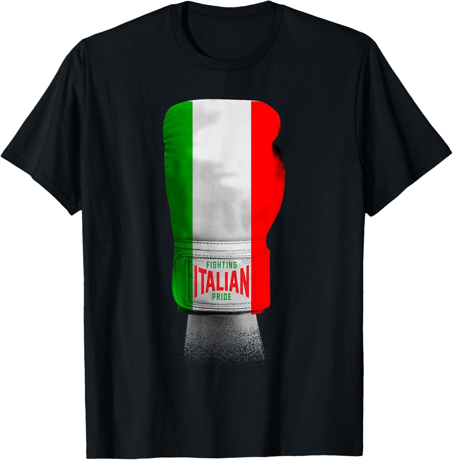 Vintage Italian Flag Boxing Gloves designer T-Shirt - T-Shirt | Black