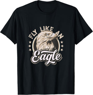 Mikels World Fly Like An Eagle - the American Way of Life T-Shirt - T-Shirt | Black