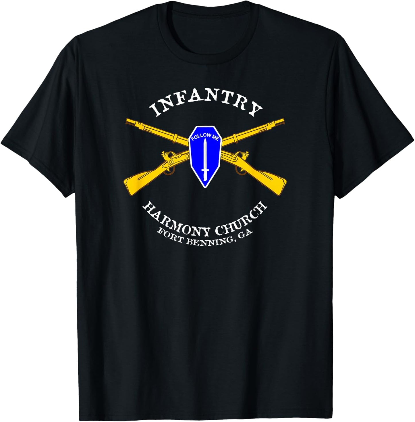 US Army Infantry - Harmony Church Design 1 T-Shirt - T-Shirt | Black