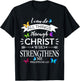 Religious I Can Do All Things Through Christ Butterfly Art T-Shirt - T-Shirt | Black