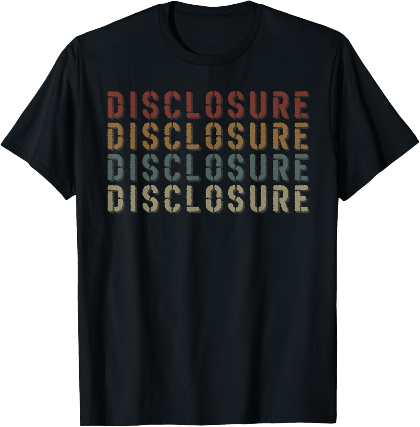Vintage Style Disclosure Name Funny Love Heart Disclosure T-Shirt - T-Shirt | Black