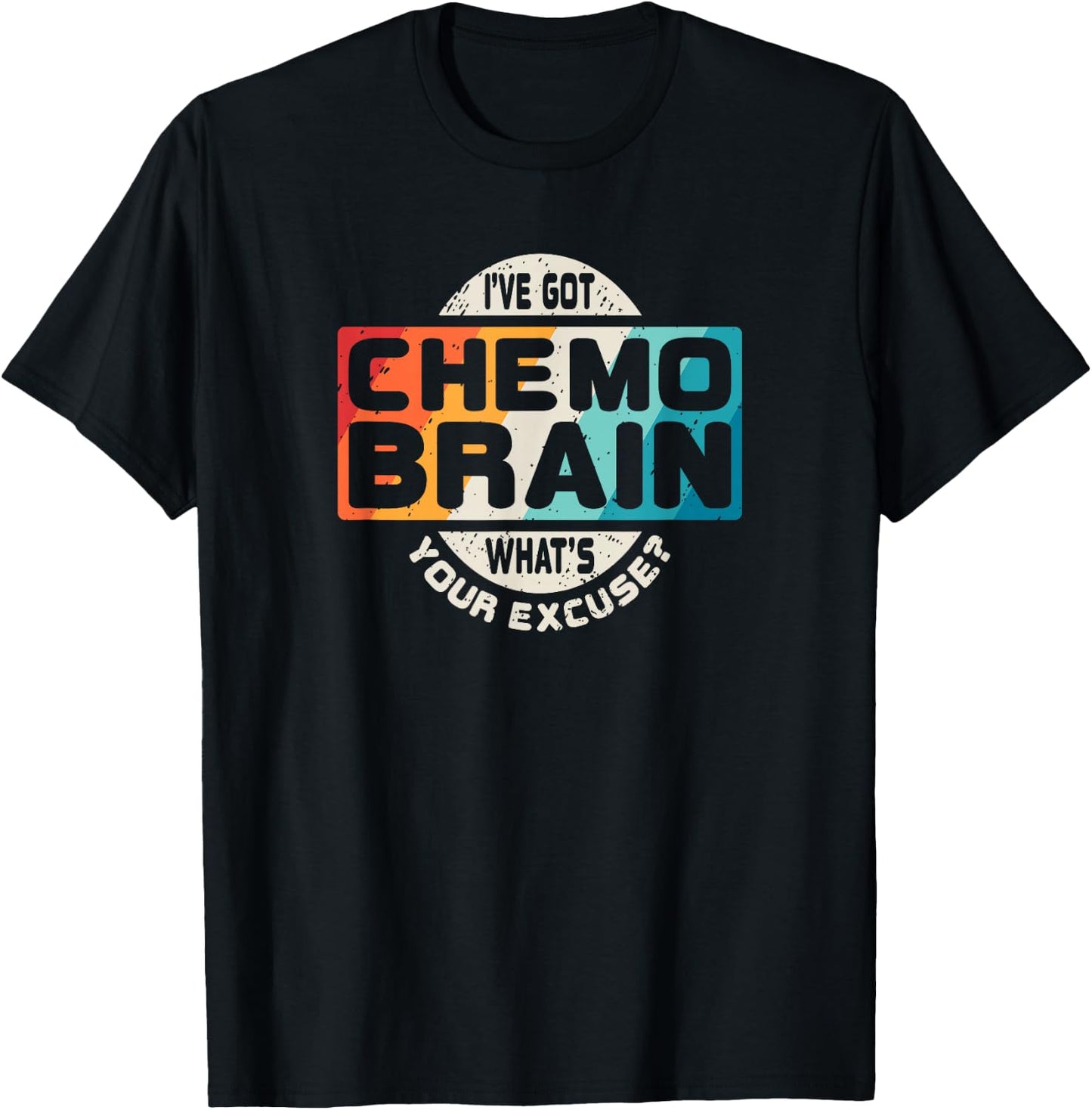 Cancer T Shirt Chemo Brain Retro Awareness Gift T-Shirt - T-Shirt | Black