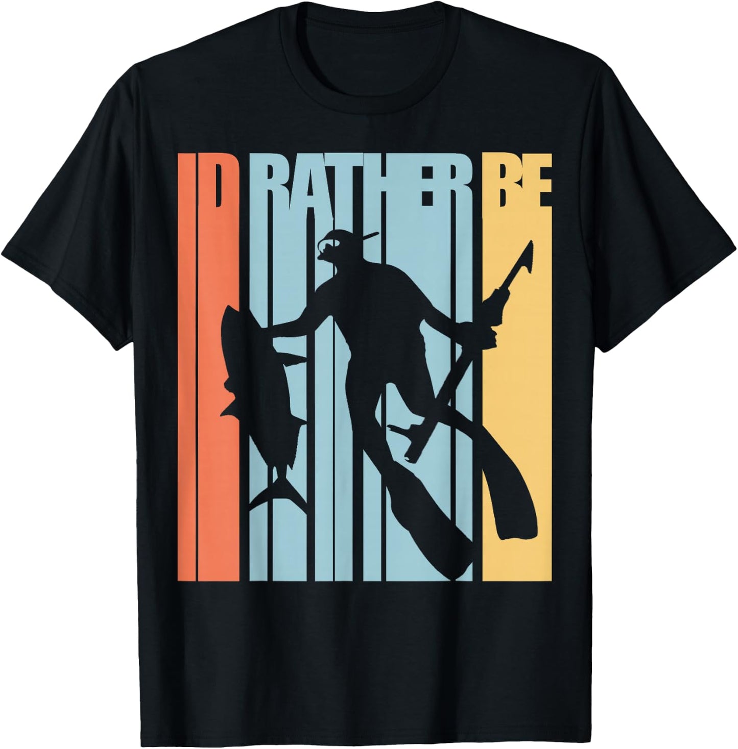 Spearfishing T Shirt Freediving Free Diving T-Shirt - T-Shirt | Black
