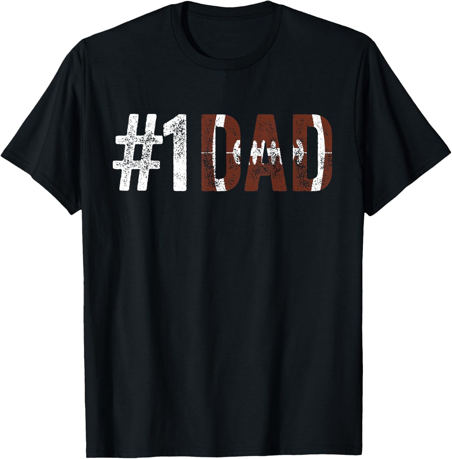 Number One Football Dad Joke with Sayings Fathers Day Funny T-Shirt - T-Shirt | Black
