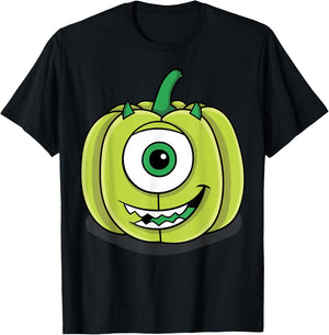 Disney Pixar Monsters Inc. Mike Green Pumpkin Halloween T-Shirt - T-Shirt | Black