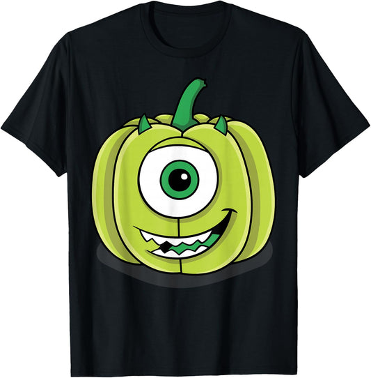Disney Pixar Monsters Inc. Mike Green Pumpkin Halloween T-Shirt - T-Shirt | Black