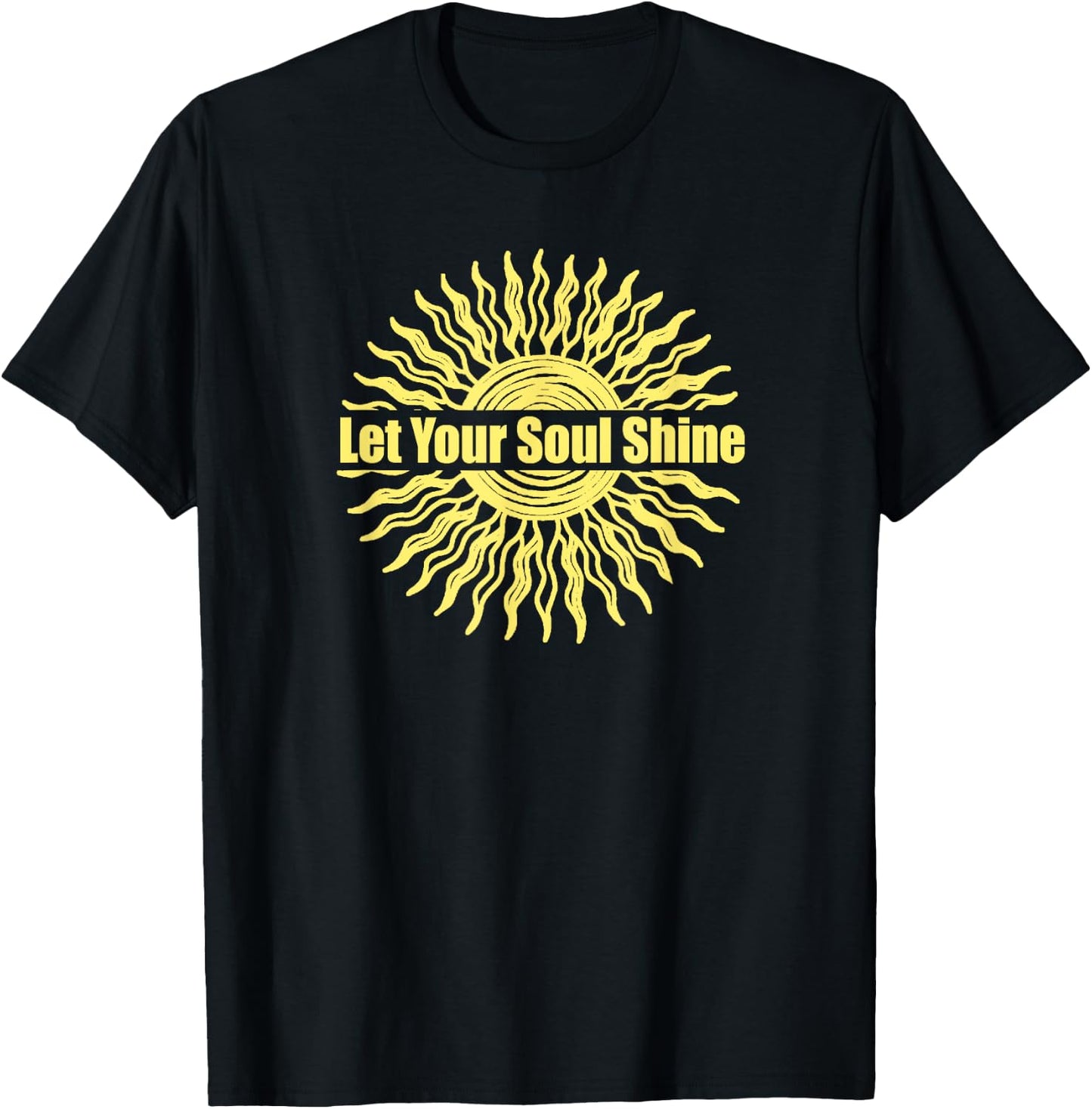 Tribal Art Let Your Soul Shine Inspirational Motivational T-Shirt - T-Shirt | Black
