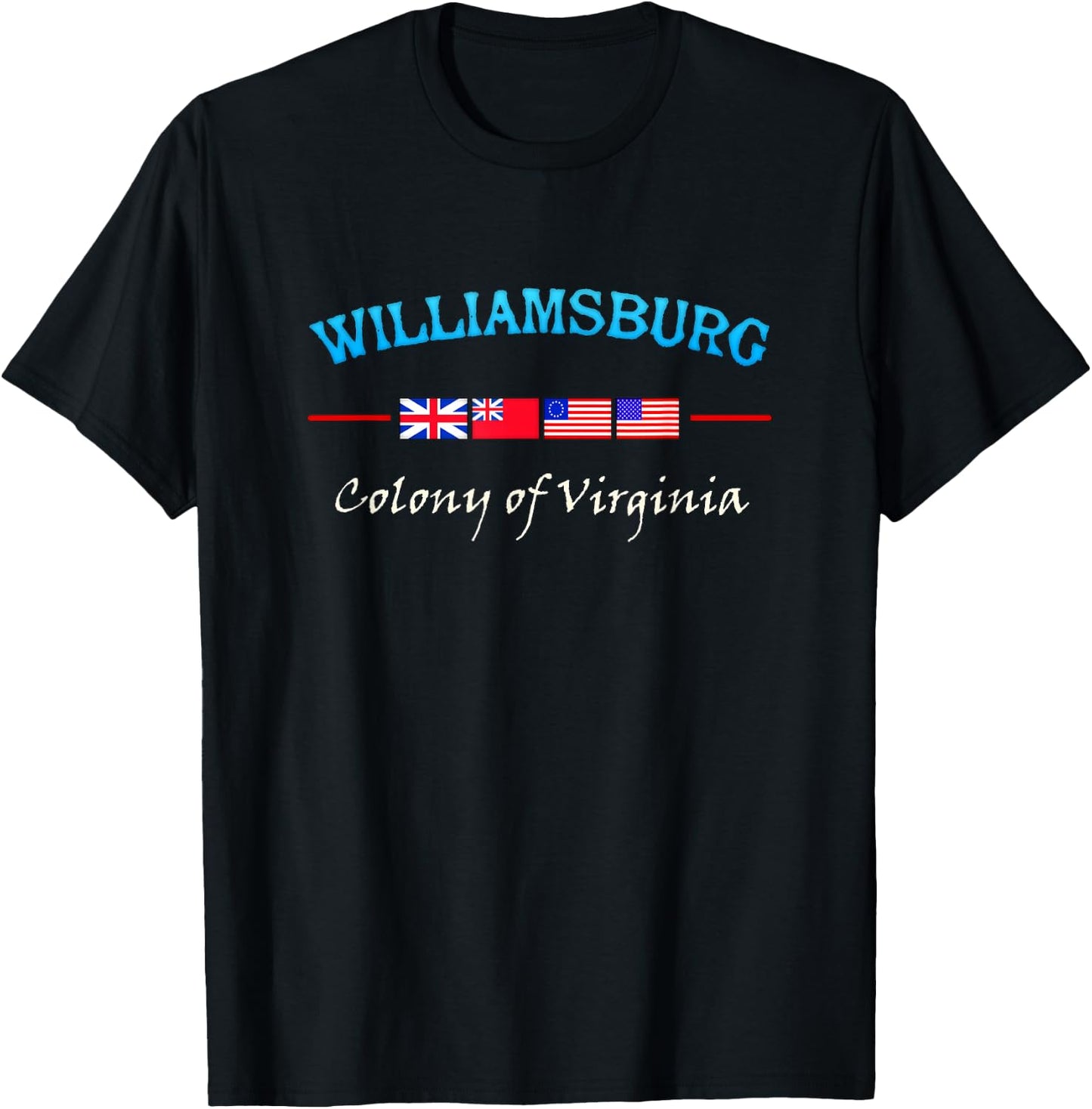 Williamsburg Virginia Colony T-Shirt - T-Shirt | Black