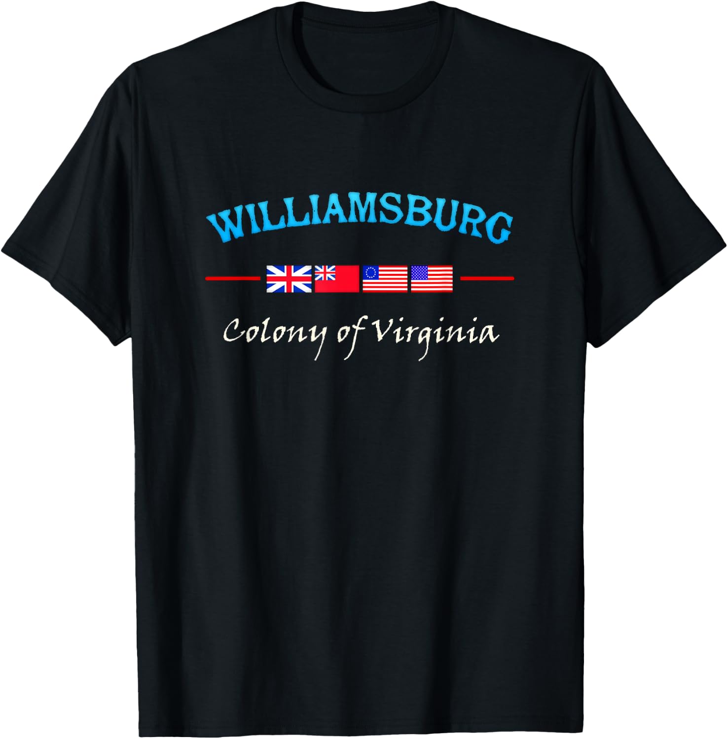 Williamsburg Virginia Colony T-Shirt - T-Shirt | Black