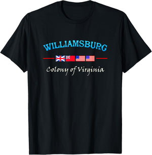 Williamsburg Virginia Colony T-Shirt - T-Shirt | Black