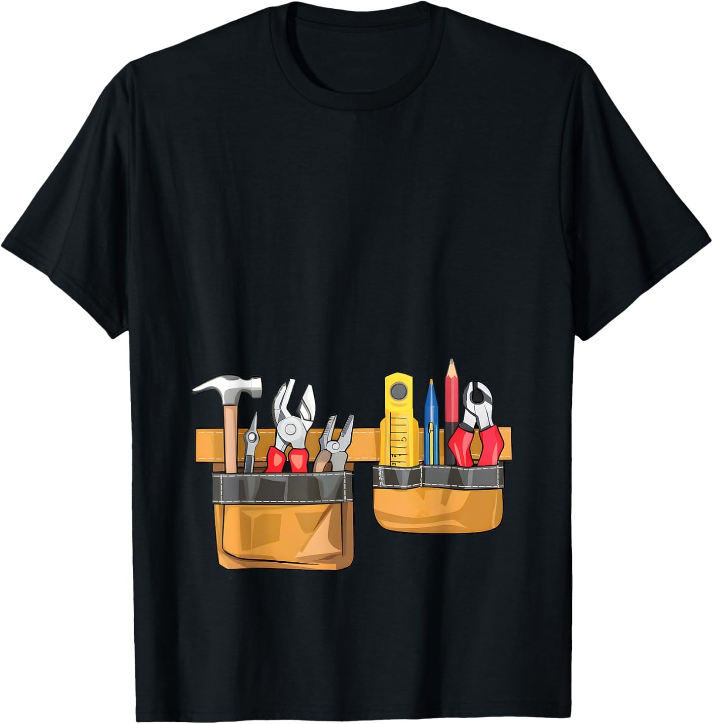 Workman Tool Belt Easy Builder Construction Costume Cosplay T-Shirt - T-Shirt | Black