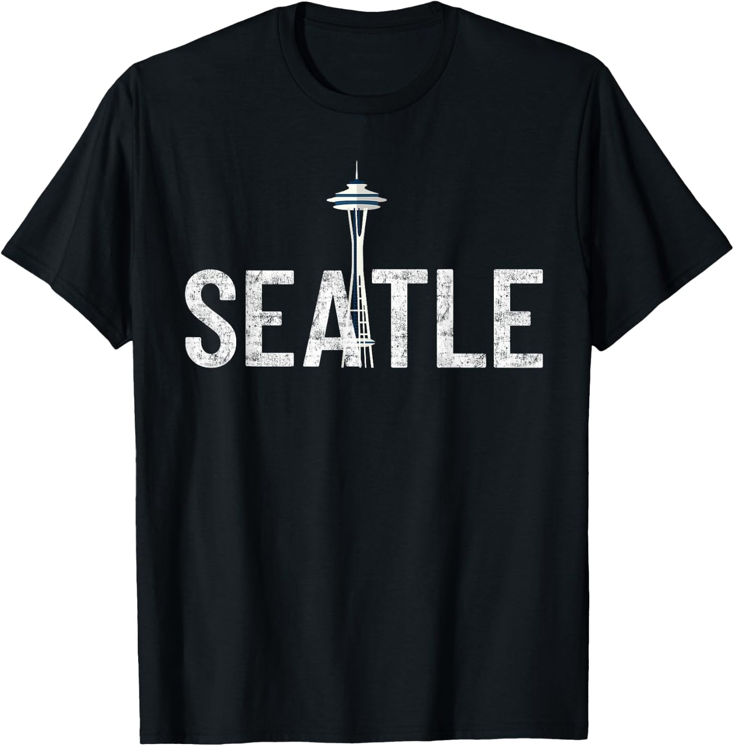 Cool Seattle Space Needle Souvenir USA Washington Gift T-Shirt - T-Shirt | Black