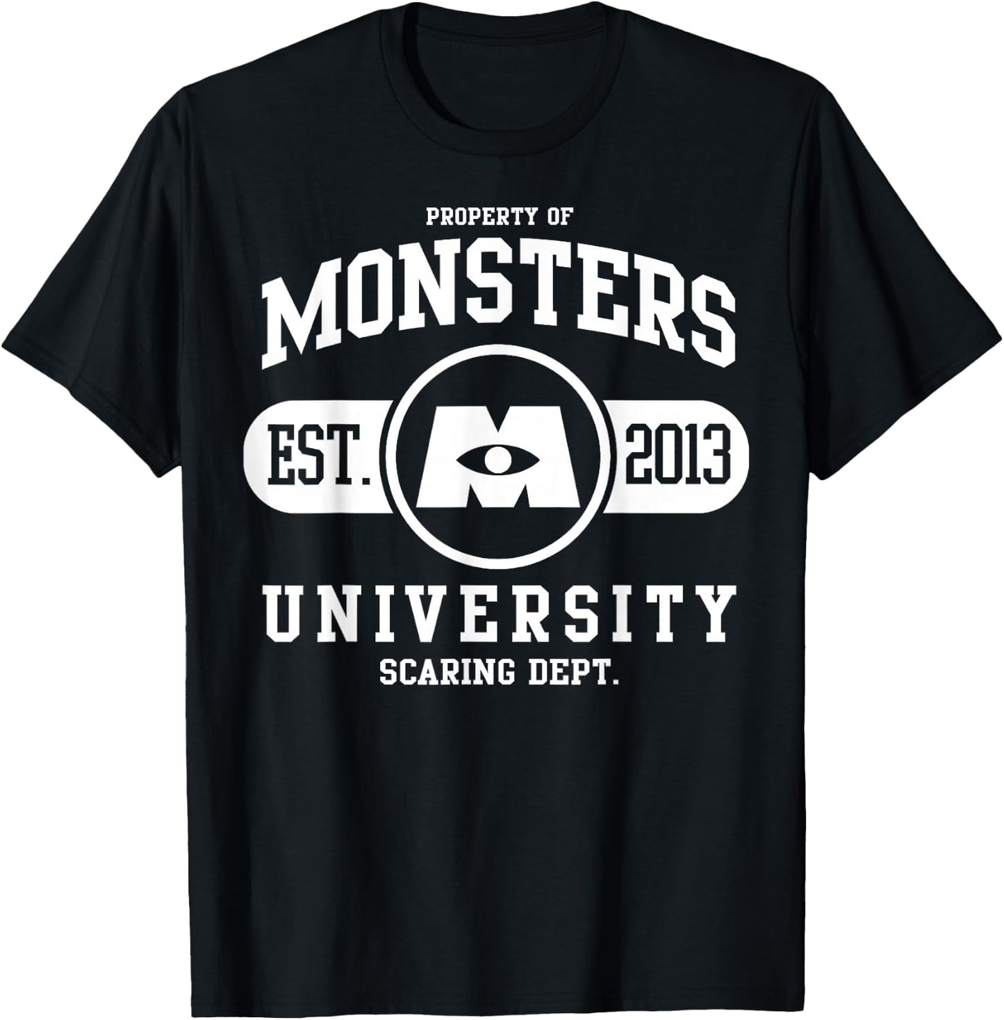 Disney Pixar Monsters University Est. 2013 Logo T-Shirt - T-Shirt | Black
