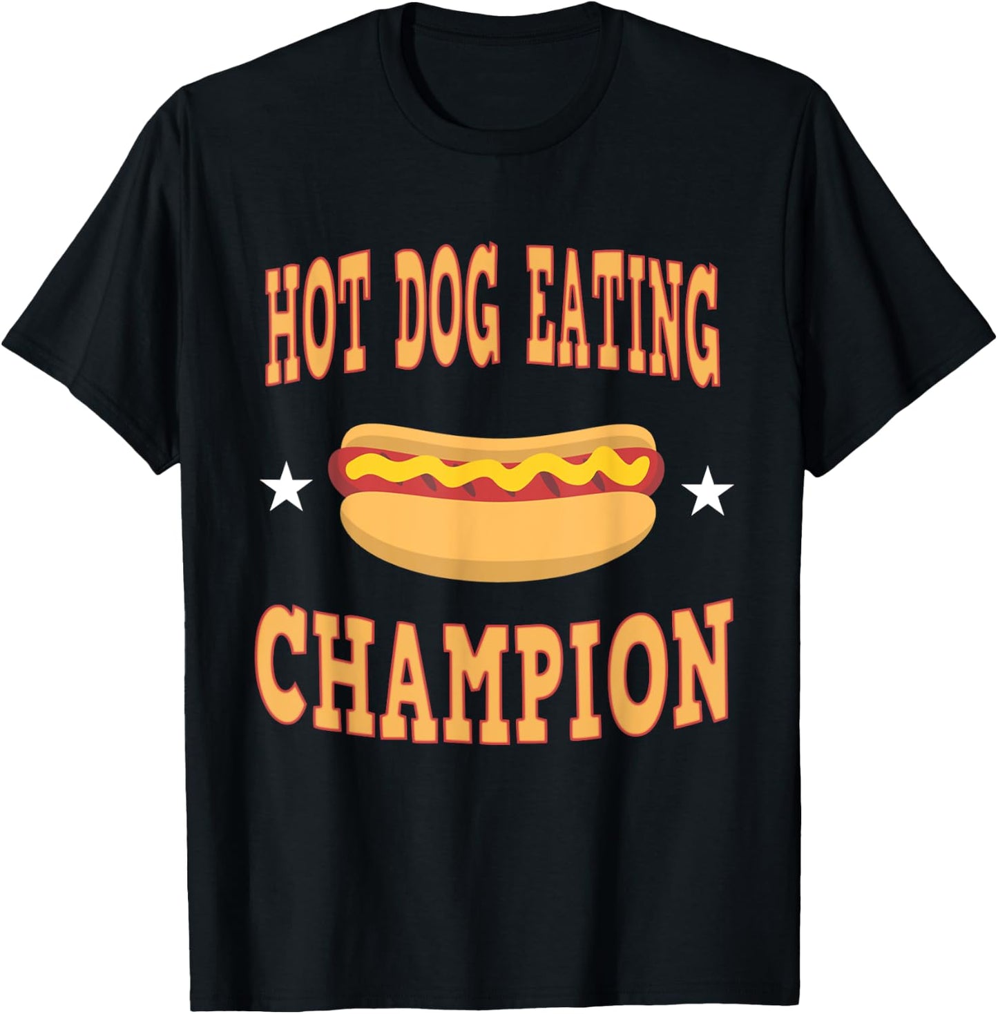 Hot Dog Eating Champion Funny T Shirt T-Shirt - T-Shirt | Black