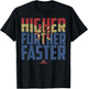 Captain Marvel Movie Higher Further Faster Graphic T-Shirt - T-Shirt | Black