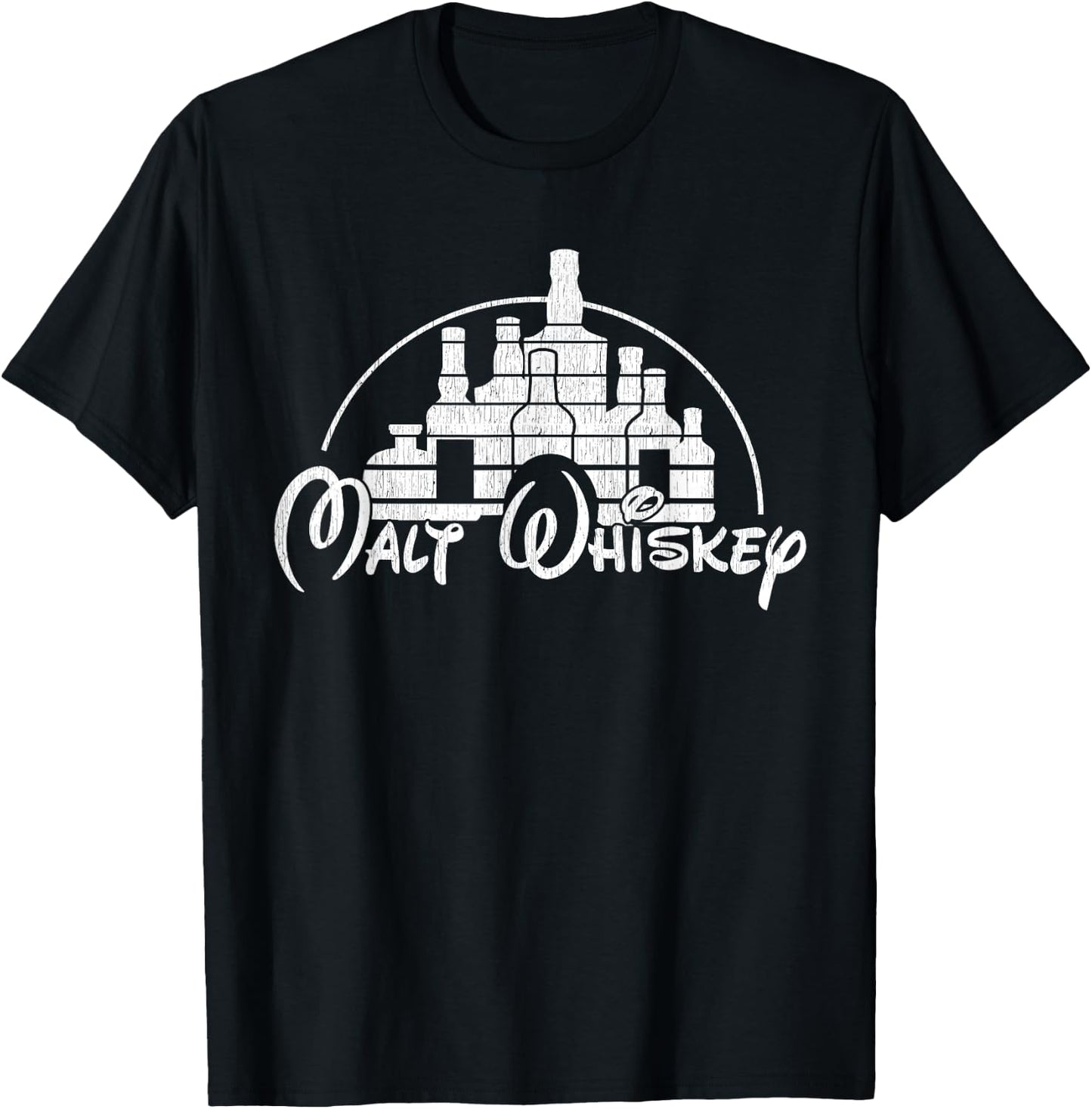 Vintage Malt Whiskey - Funny Malt Whiskey T-Shirt - T-Shirt | Black