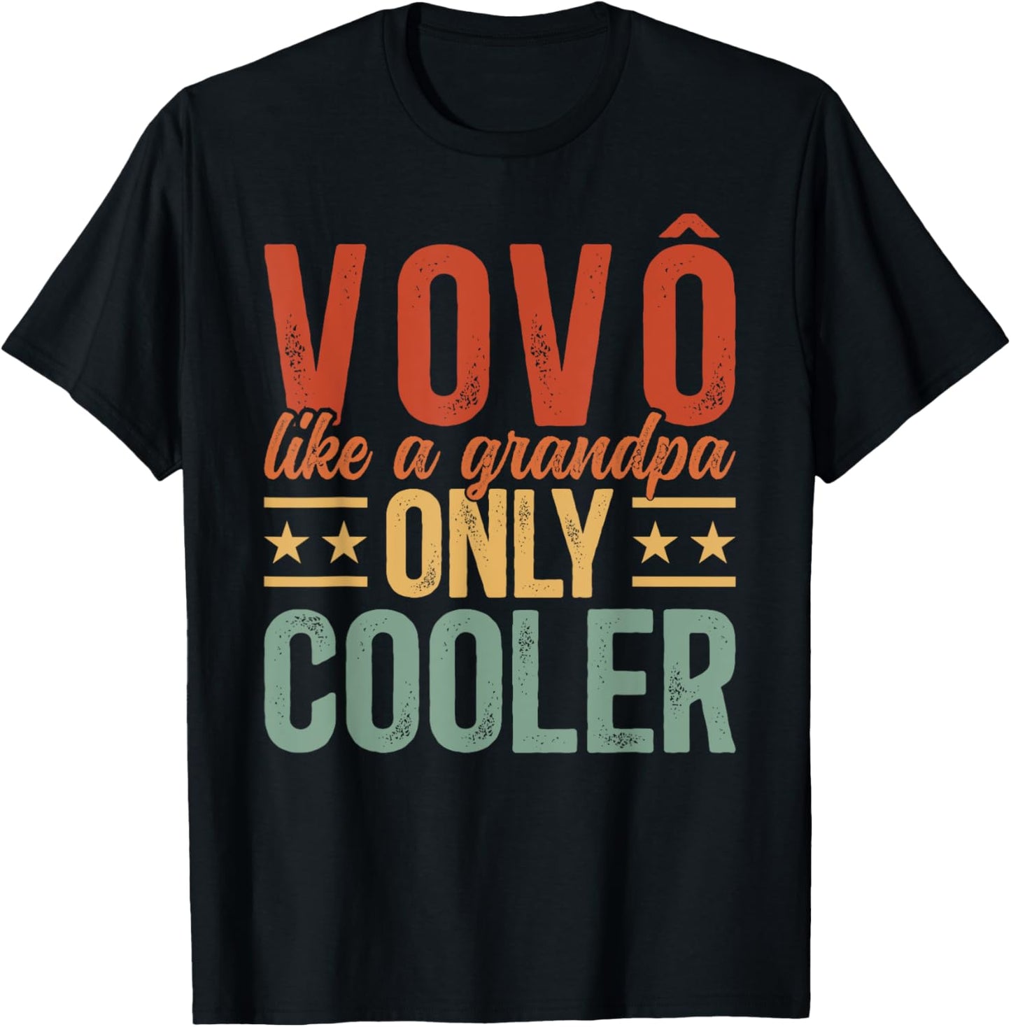 Vovô Cool Vovô Portuguese Grandpa Vovô Grandfather T-Shirt - T-Shirt | Black