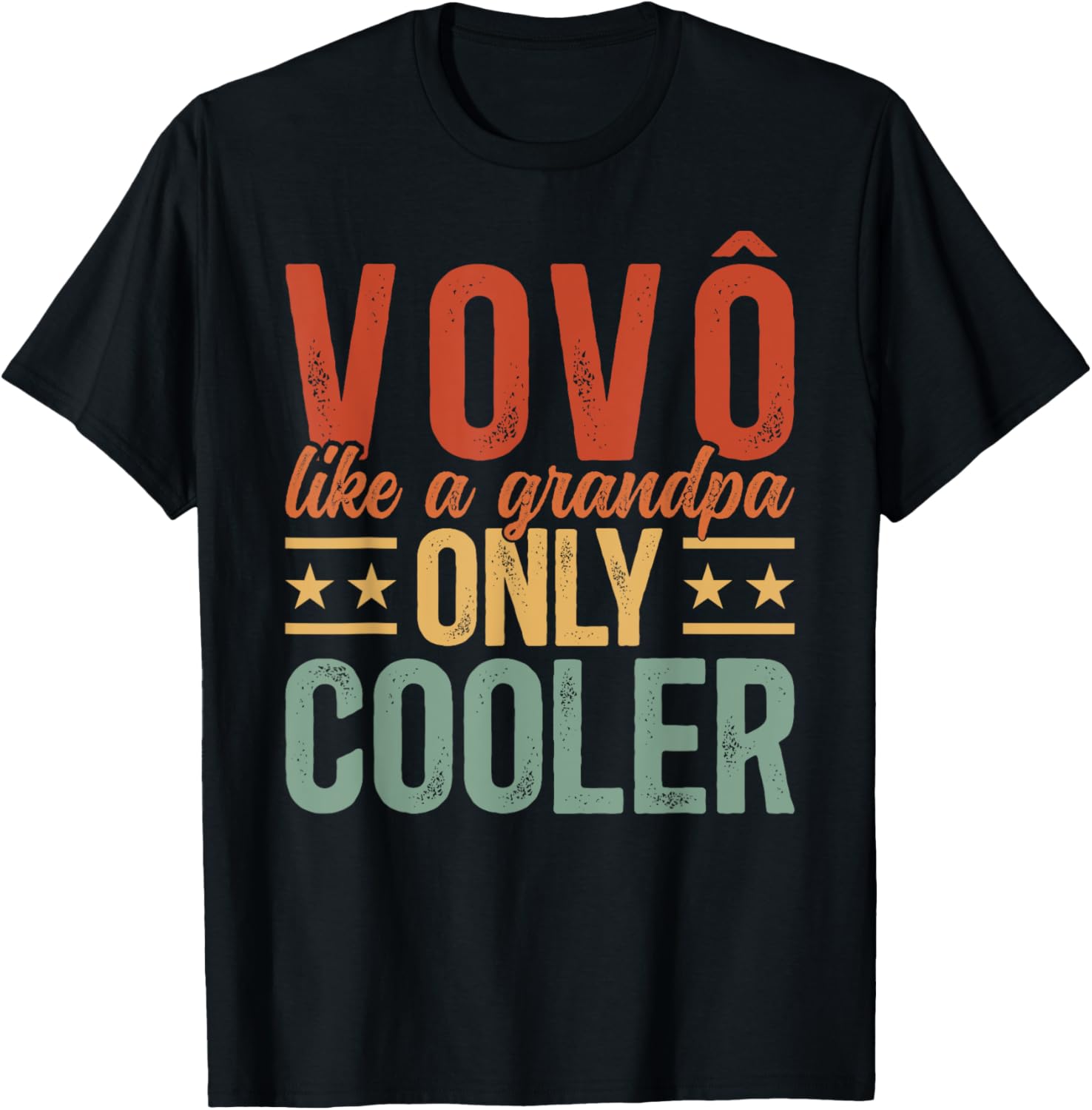 Vovô Cool Vovô Portuguese Grandpa Vovô Grandfather T-Shirt - T-Shirt | Black