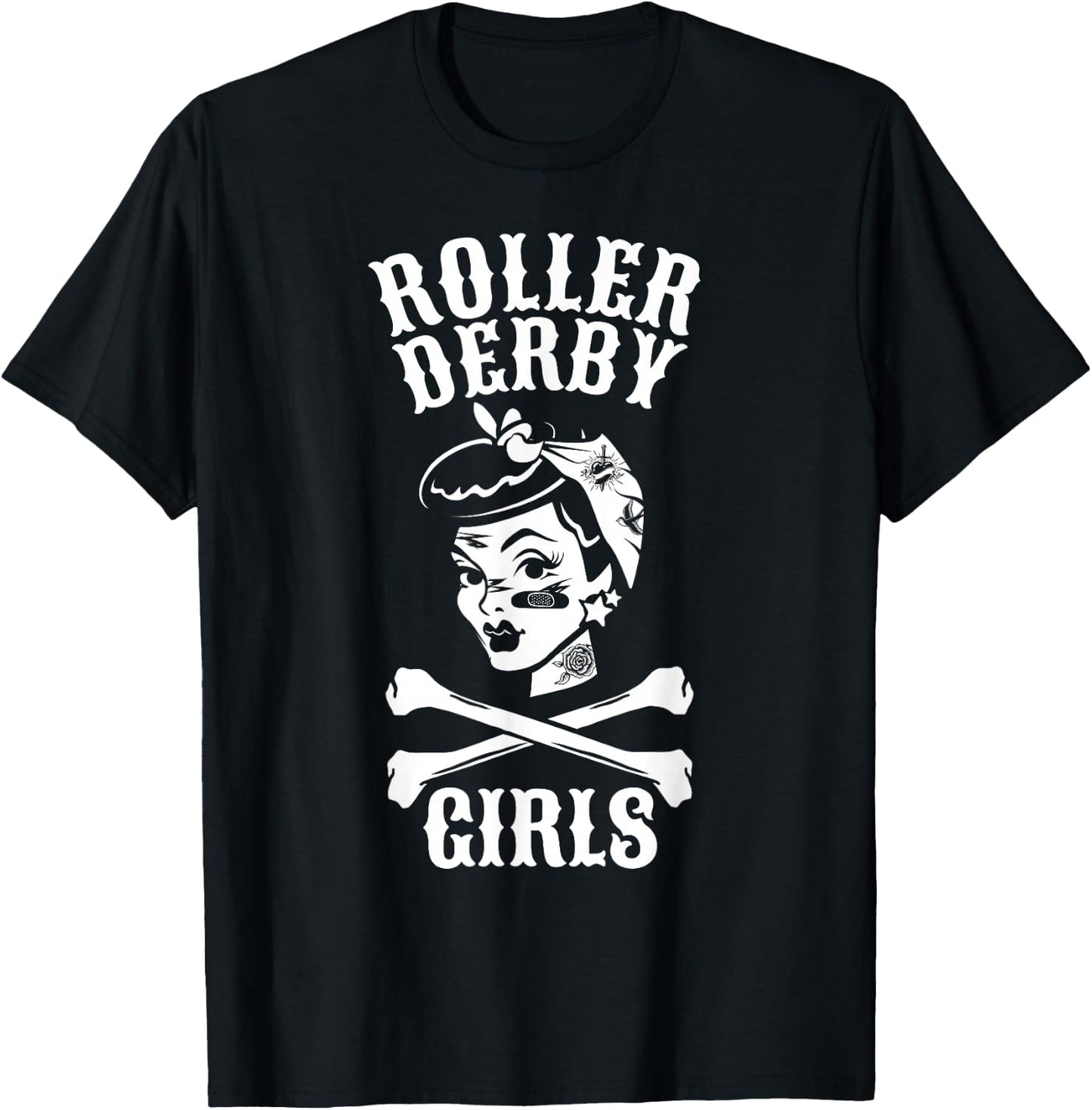 Roller Derby Girls Pinup Flat Track Roller Derby Shirt T-Shirt - T-Shirt | Black