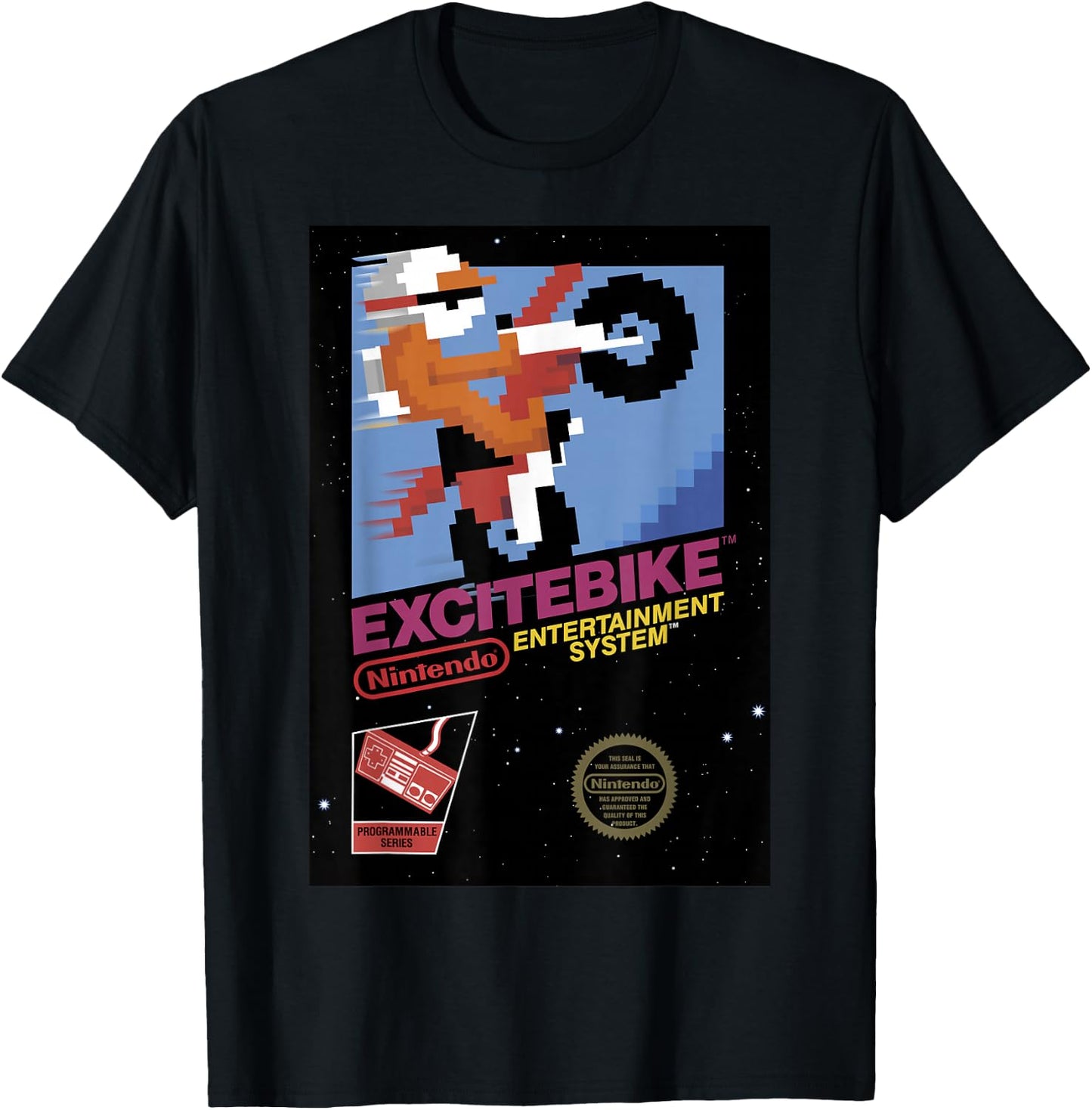 Nintendo NES Excitebike Game Retro Vintage Graphic T-Shirt - T-Shirt | Black
