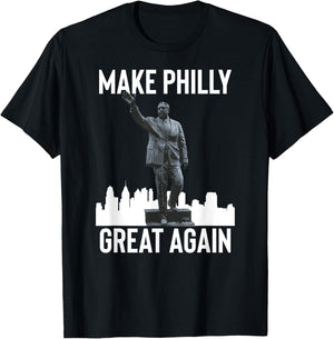 Make Philly Great Again Mayor Frank Rizzo Statue T-Shirt - T-Shirt | Black