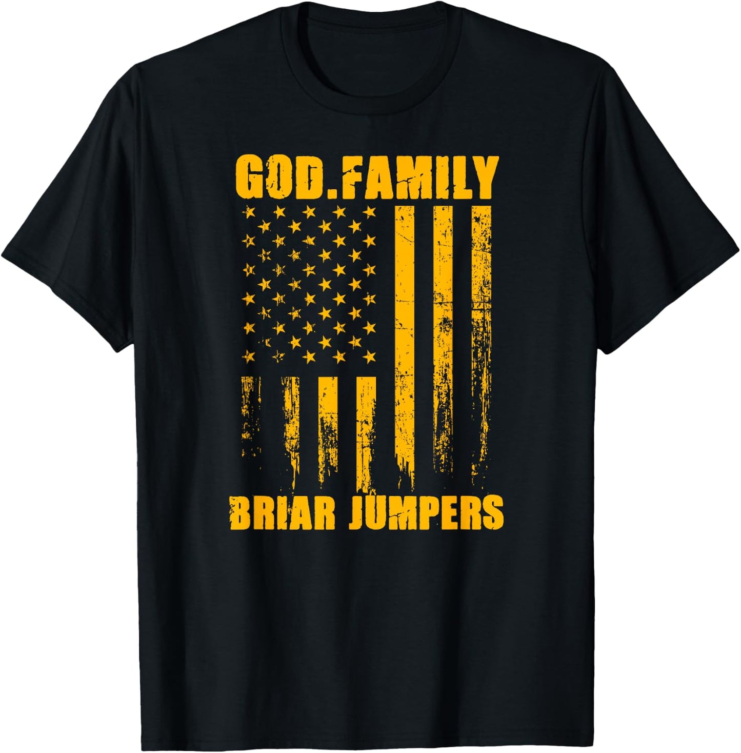 Somerset Briar Jumpers God. Family. Vintage USA Flag T-Shirt - T-Shirt | Black