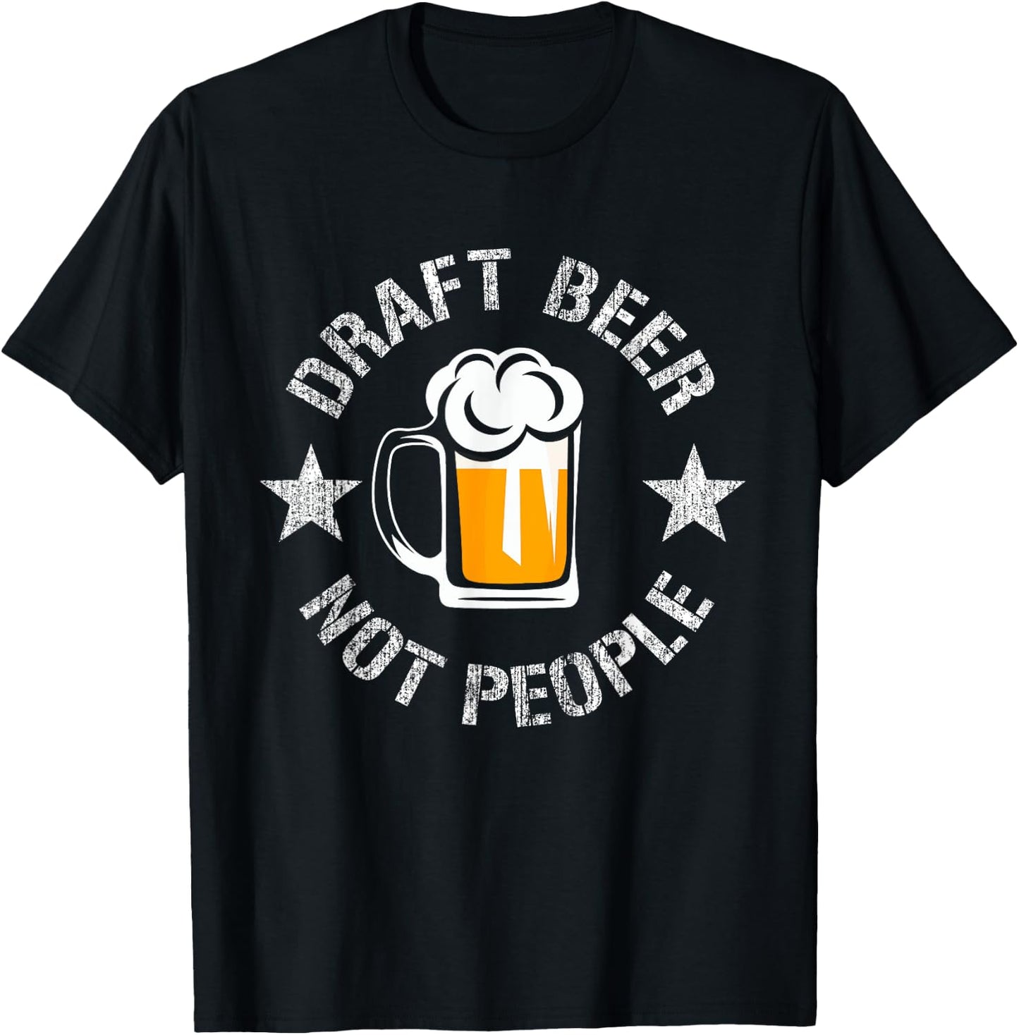 Funny Military Veteran Draft Beer Not People Veteran's Day T-Shirt - T-Shirt | Black