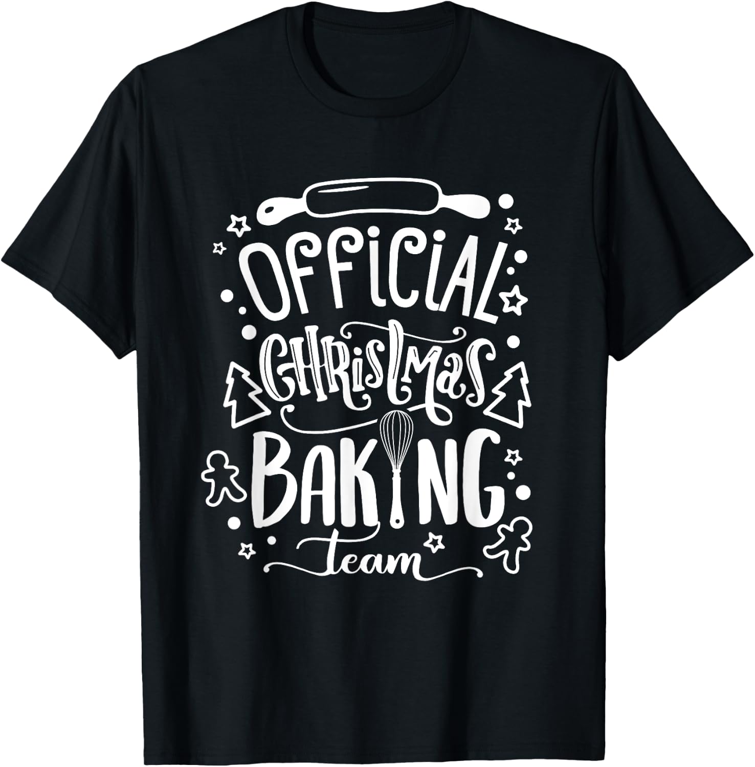 Official Christmas Baking Team Xmas Woman Kid Gift T-Shirt - T-Shirt | Black