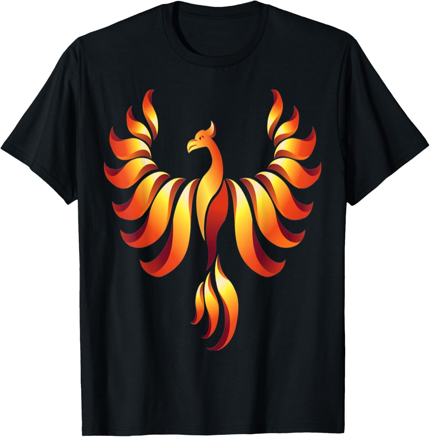 Rising Phoenix Rise from the Ashes Rebirth Symbol T-Shirt - T-Shirt | Black