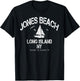 Jones Beach Long Island New York Nautical Distressed T-Shirt - T-Shirt | Black