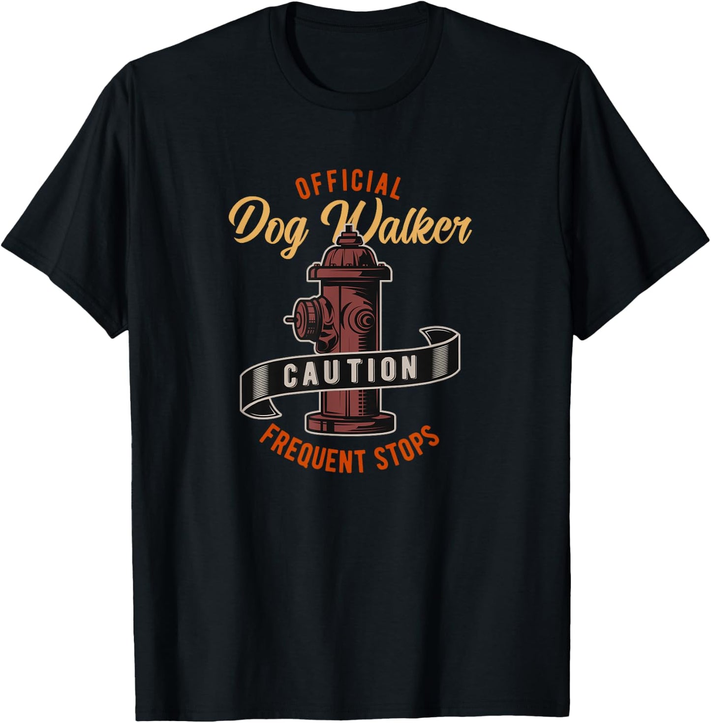 Funny Official Dog Walker Graphic, Walking the Dogs Men Women Girls Kids T-Shirt - T-Shirt | Black