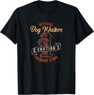 Funny Official Dog Walker Graphic, Walking the Dogs Men Women Girls Kids T-Shirt - T-Shirt | Black