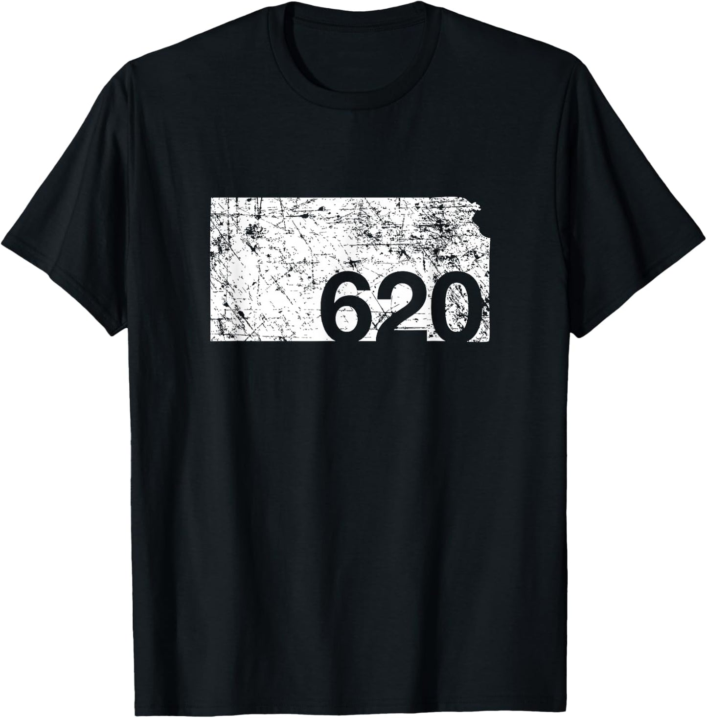 Pittsburg Dodge City Hutchinson Area Code 620 Shirt, Kansas T-Shirt - T-Shirt | Black