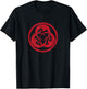 Hagakure Red Cranes Samurai Bushido Warrior Crest T-Shirt - T-Shirt | Black