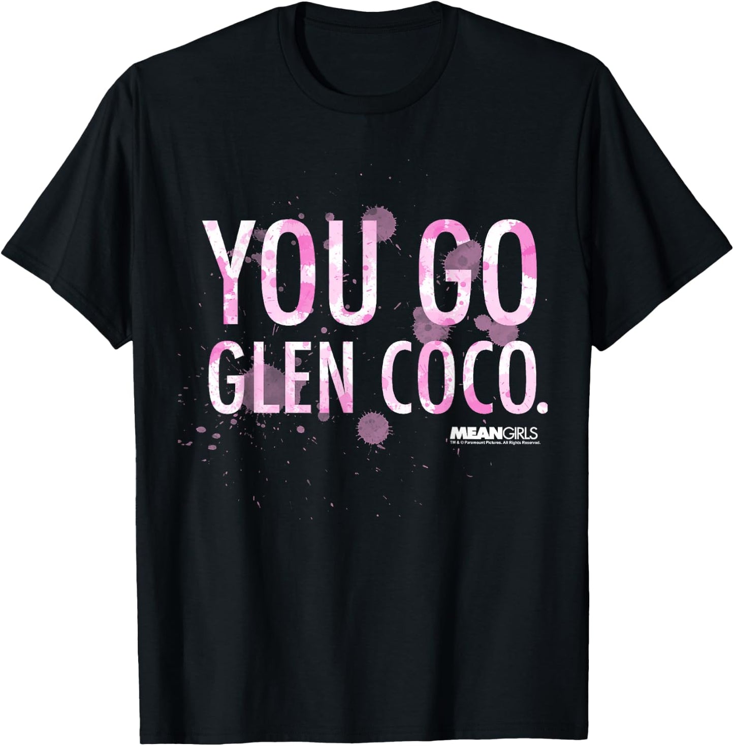 Mean Girls You Go Glen Coco Watercolor Graphic T-Shirt - T-Shirt | Black