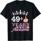 Funny 49 Plus Middle Finger 50th Birthday Gifts T-Shirt - T-Shirt | Black