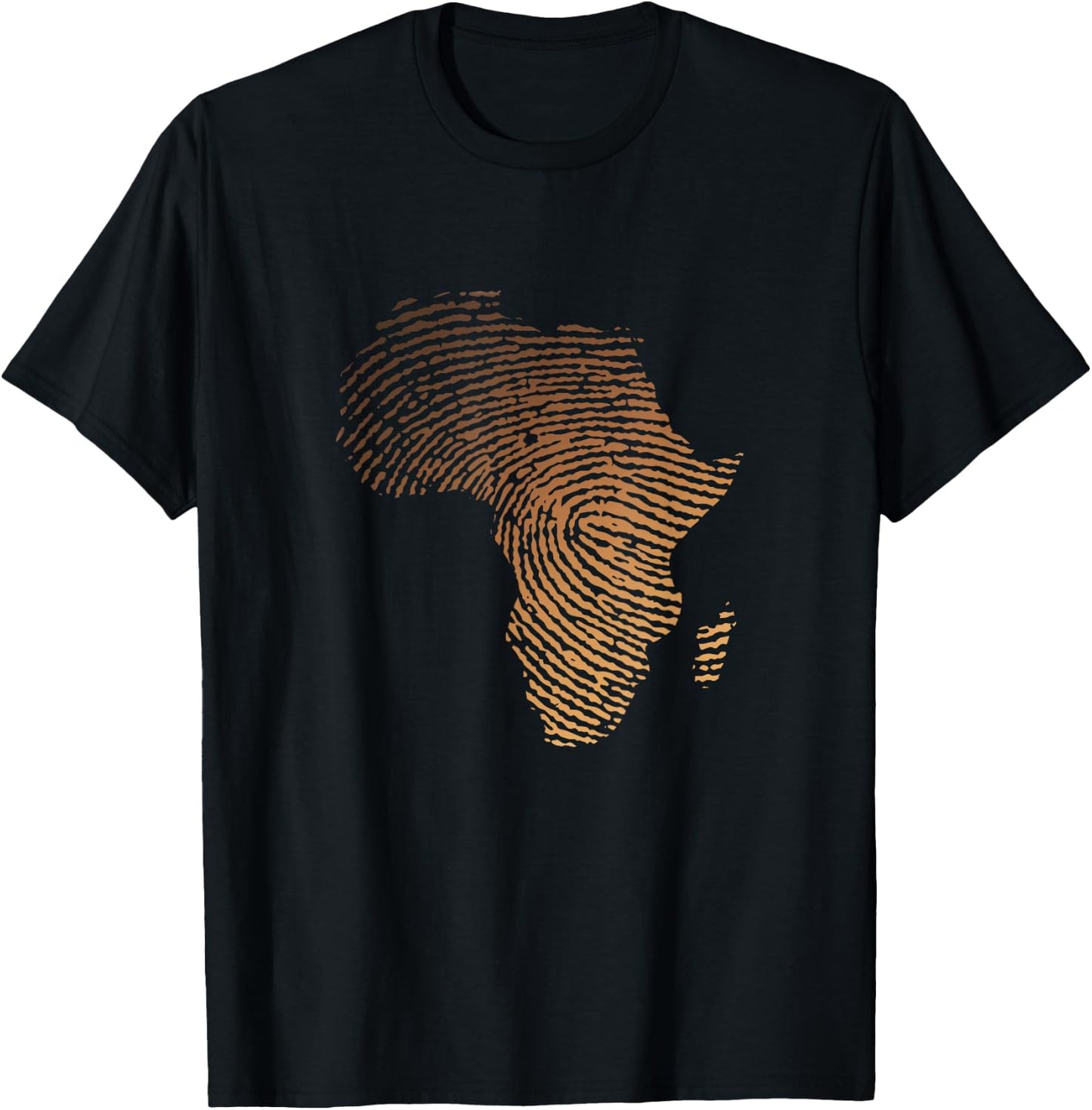 Melanin Shades Africa Map - Africa DNA Fingerprint T-Shirt - T-Shirt | Black
