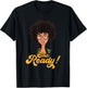 She Ready - Black Woman Curly Afro Natural Hair Goals (v.2) T-Shirt - T-Shirt | Black