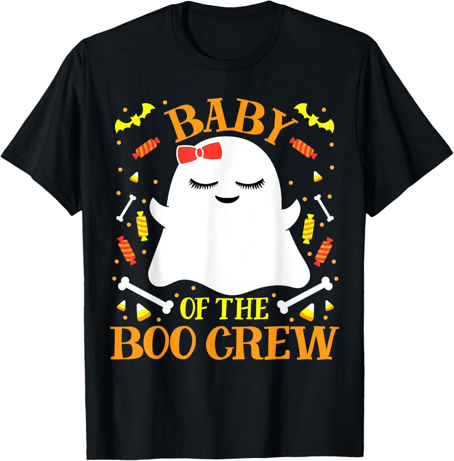 Baby Boo Crew Ghost Matching Family Set Cute Girls Halloween T-Shirt - T-Shirt | Black