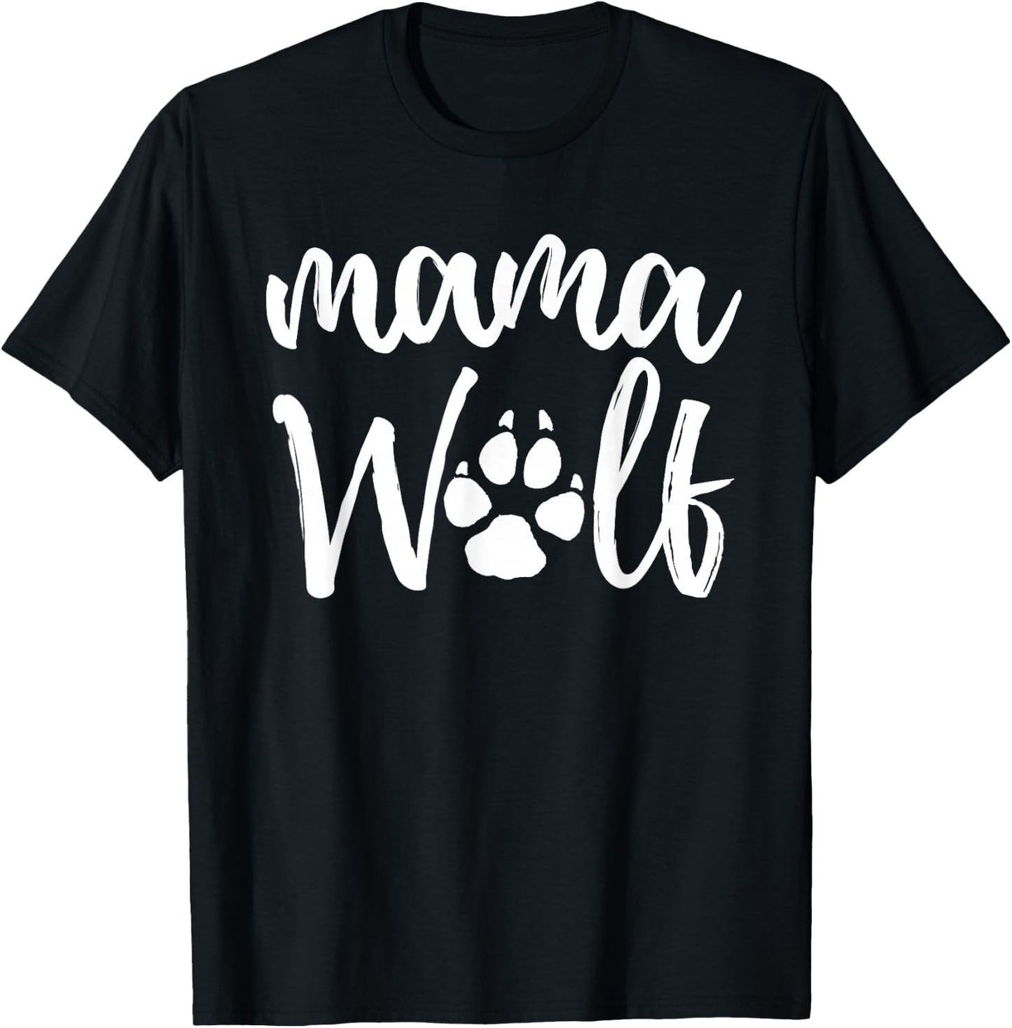 Mama Wolf Wolves Wild Lover Mom Mother Women Gift T-Shirt - T-Shirt | Black